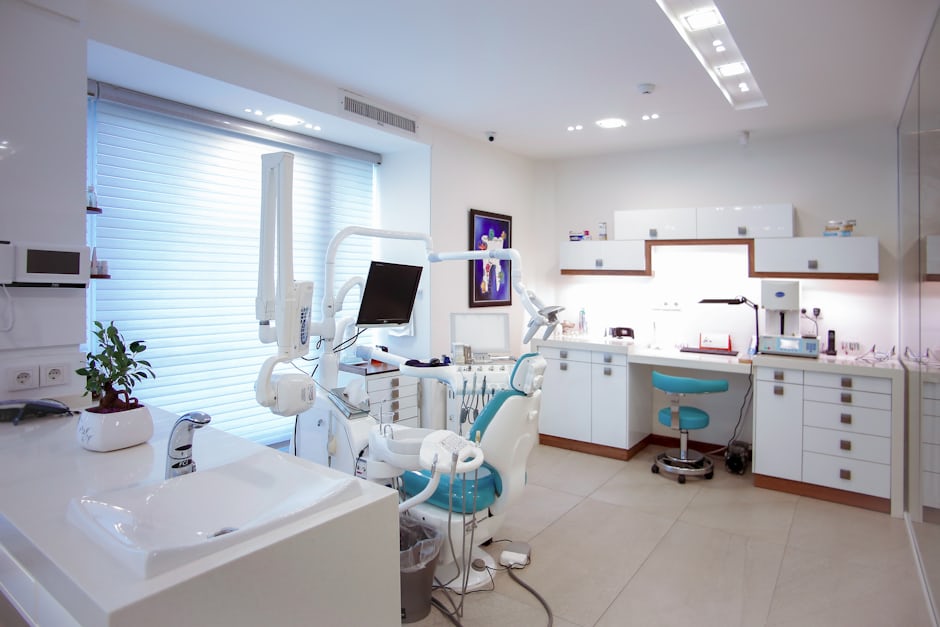 A modern dental clinic operatory of the kind Canadians travel abroad to access affordably